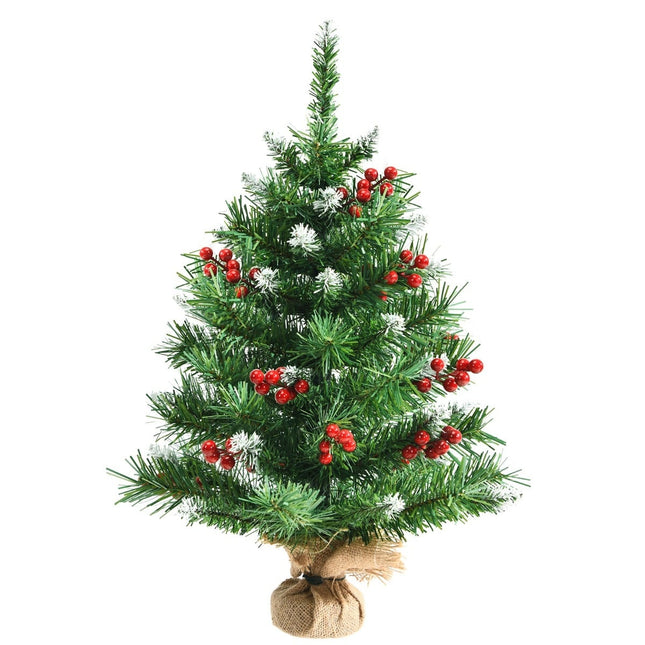 60 cm Tabletop Christmas Tree with PVC Branches & Berries