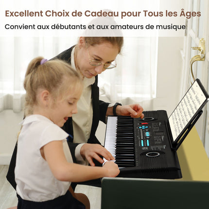 61-Key Beginner Keyboard with Mic and Carrying Case
