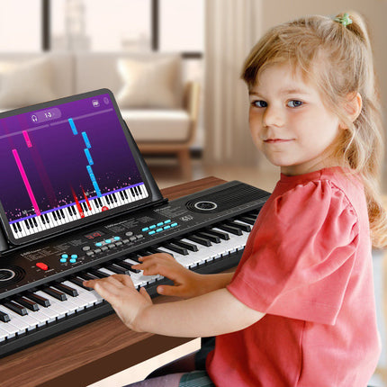 61-Key Beginner Keyboard with Mic and Carrying Case