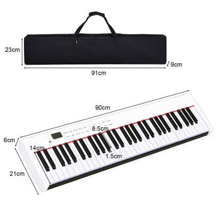 61-Key Digital Keyboard Piano with Case, Weighted Keys