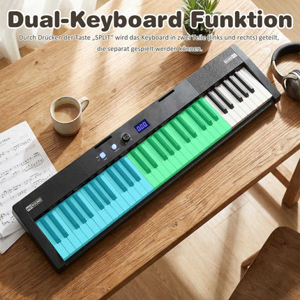 61-Key Electronic Keyboard Set with Adjustable Stand