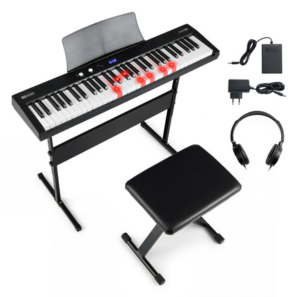 61-Key Electronic Keyboard Set with Adjustable Stand