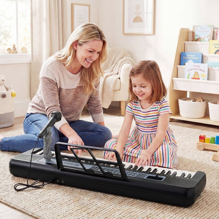 61-Key Kids Piano Keyboard with Adjustable Stand & Mic