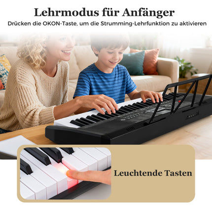 61-Key Portable Keyboard with 200 Rhythms & Tones