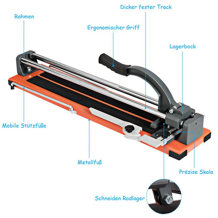 61cm Professional Tile Cutter 40.5cm Diagonal Porcelain Cutter