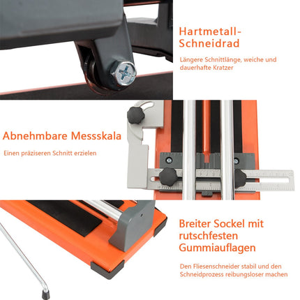 61cm Professional Tile Cutter 40.5cm Diagonal Porcelain Cutter