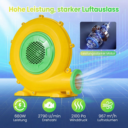 680W Inflatable Blower with Anchors & Handle