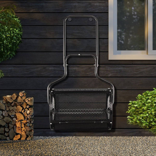 68cm Wide Compost Spreader with Improved Side Bars & U-Shaped Handle Black