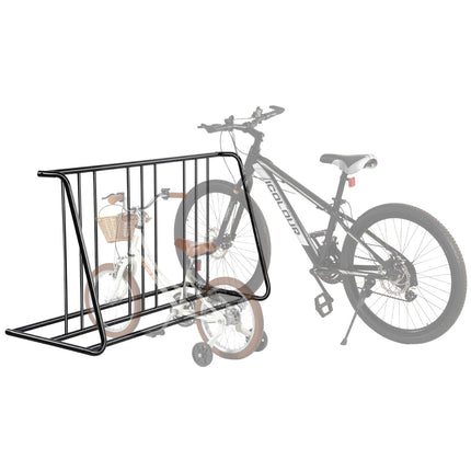 6-Bike Floor Bike Rack, Carbon Steel, Fits 3-In Tires