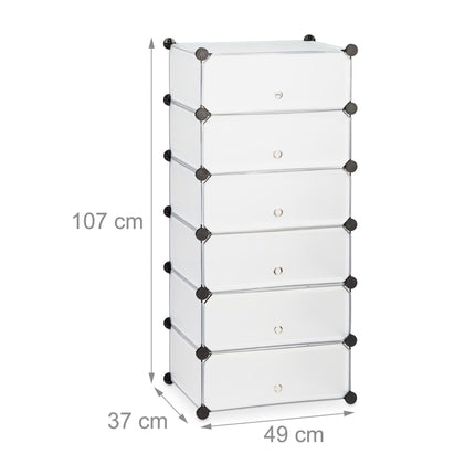 6 Compartment Shoe Cabinet