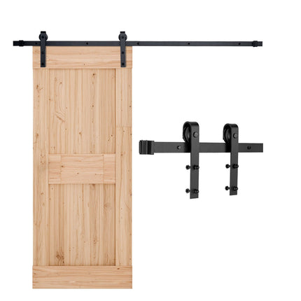 6FT Sliding Barn Door Hardware Kit, 330 lb, Black