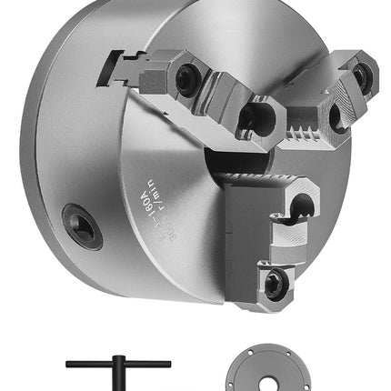 6-Inch 3-Jaw Self-Centering Lathe Chuck, 1-1/2-8