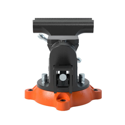 6 Inch Bench Vise, 360 Swivel Base, Anvil, Ductile Iron