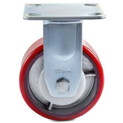 6-Inch Polyurethane Casters, 4 Pack, 2 Swivel 2 Rigid, Brakes