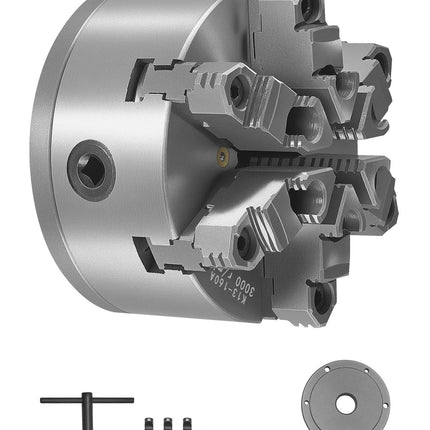6-Jaw Lathe Chuck 6 in, Self-Centering, D1-4 Mount