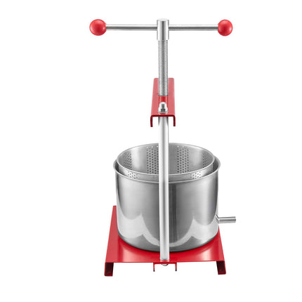 6L Manual Fruit Wine Press, Stainless Steel, T-Handle