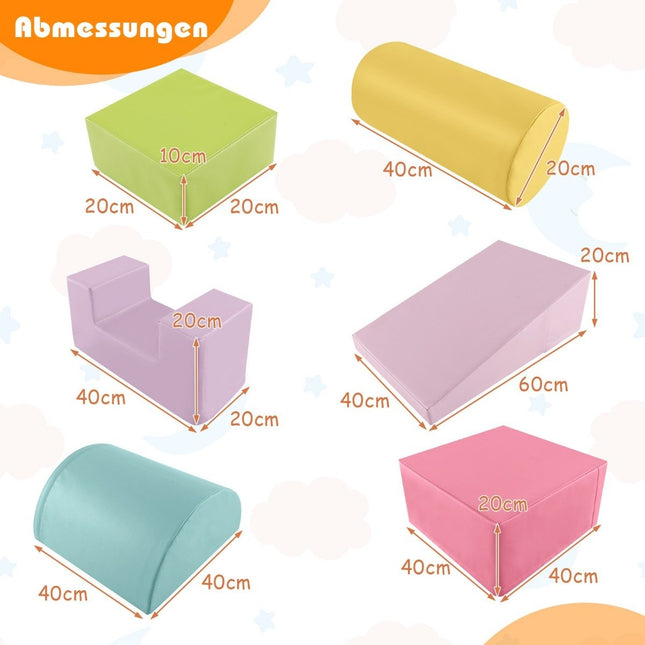 6 PCS. Foam building blocks Giant building blocks for running around and climbing Light pink