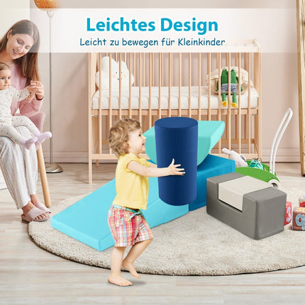 6 stuks Schuimbouwstenen Reuze bouwstenen om mee te rennen en te klimmen Zachte bouwstenen van marineblauw schuim