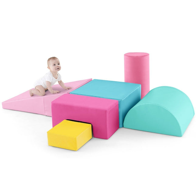 6 PCS. Foam building blocks, giant building blocks for running around and climbing, dark pink