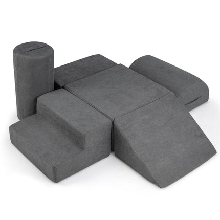 6 PCS. Soft building blocks for climbing and crawling foam building blocks giant building blocks grey