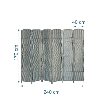 6-Panel Room Divider Folding Screen