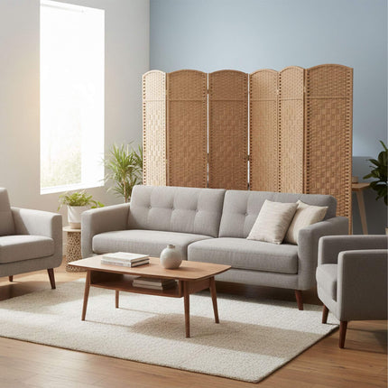 6-Panel Room Divider Folding Screen