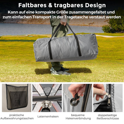 6-Person Camping Tent with Divider & Rain Cover