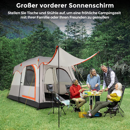6-Person Camping Tent with Divider & Rain Cover