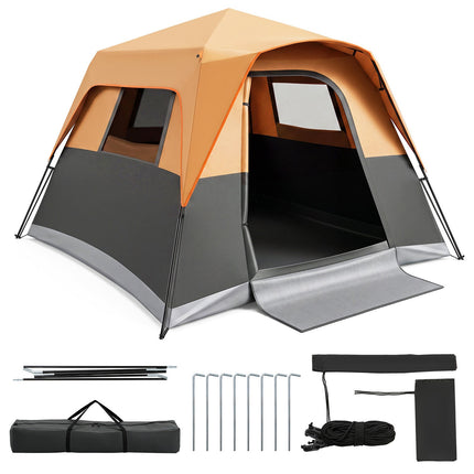 6-Person Instant Cabin Tent with Rainfly and Carry Bag