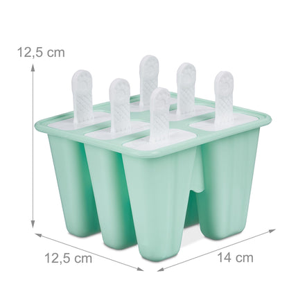 6 Silicone Ice Cream Moulds