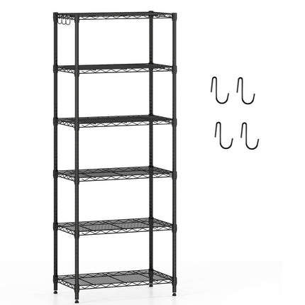6-Tier Adjustable Metal Storage Shelf – Heavy Duty