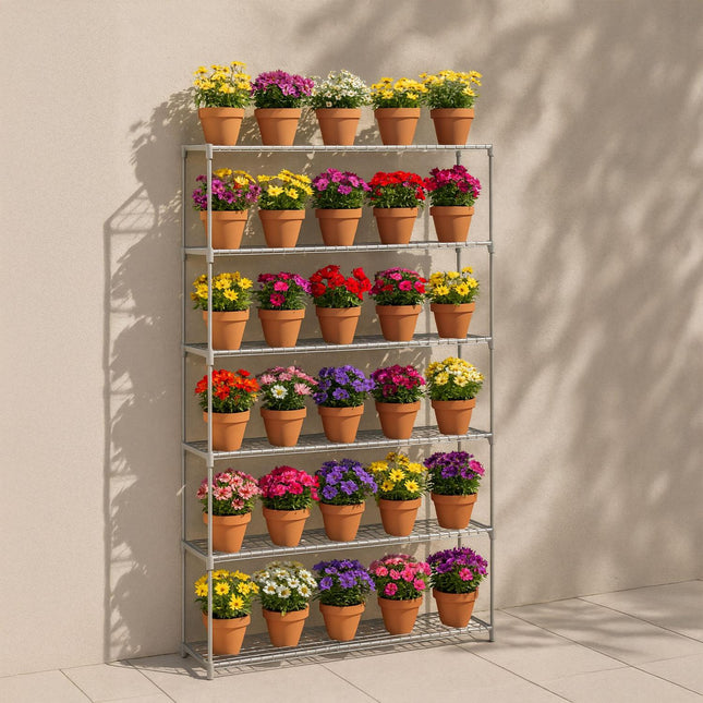6-Tier Plant Shelf – Indoor/Outdoor Display Stand