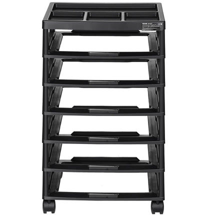 6-Tier Rolling Storage Cart, Organizer Top, Locking Wheels