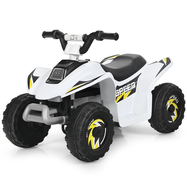 6V Battery Operated Quad Mini Quad for Toddlers 73 x 40 x 44.5 cm White