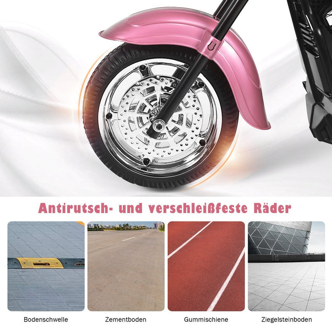 6 V Electric Motorcycle Battery Operated Motorcycle with Music 91 x 48 x 64cm Pink