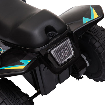 6V Kids Electric Quad Bike, Black, Ages 1.5-3, 20kg Limit