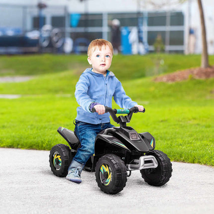 6V Kids Electric Quad Bike, Black, Ages 1.5-3, 20kg Limit