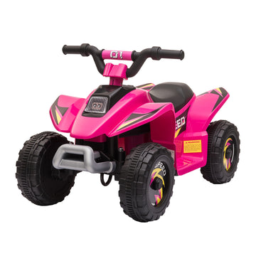 6V Kids Electric Quad Bike, Pink, Ages 1.5-3, Up to 20kg
