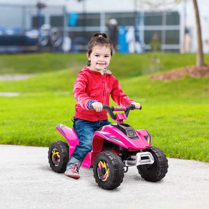 6V Kids Electric Quad Bike, Pink, Ages 1.5-3, Up to 20kg