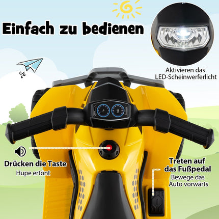 6V Kids Electric Quad with LED Headlights, 18–36 Months