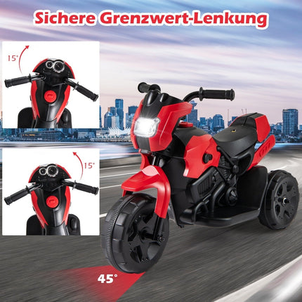 6V Kids' Electric Trike Motorcycle with LED Headlight