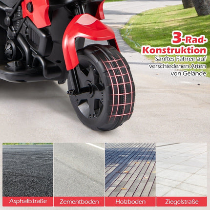 6V Kids' Electric Trike Motorcycle with LED Headlight