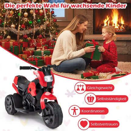 6V Kids' Electric Trike Motorcycle with LED Headlight