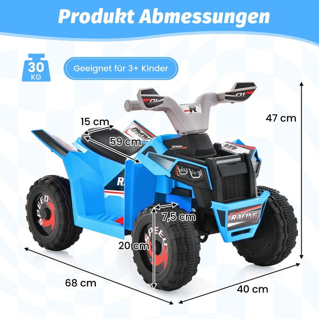 6V children's quad electric with forward/reverse switch children's quad mini electric quad blue
