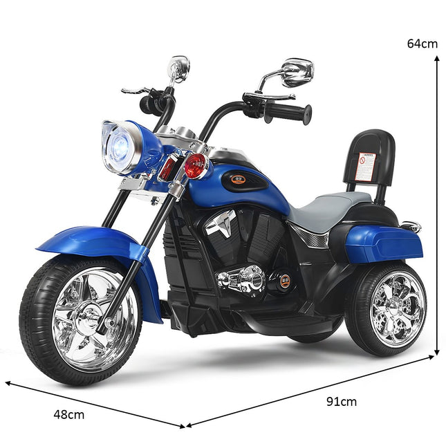 6V electric motorcycle with adjustable headlights motorcycle 91 x 48 x 64 cm blue + black
