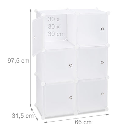 6-door shelving system