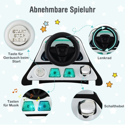 6-in-1 Adjustable Baby Walker with Tray & Music