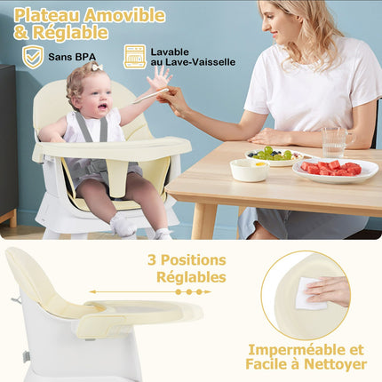6-in-1 Baby High Chair – Block Tray, 5-Point Harness