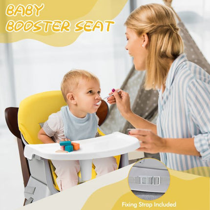 6-in-1 Convertible Baby High Chair, 5-Point Harness, Tray