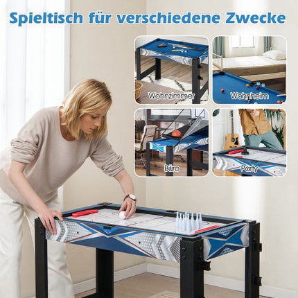 6-in-1 Multi-Game Table: Foosball, Basketball, Billiards